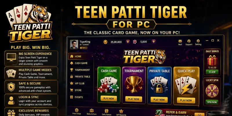 Teen Patti Tiger for PC – Download & Play on Windows and Mac with BlueStacks